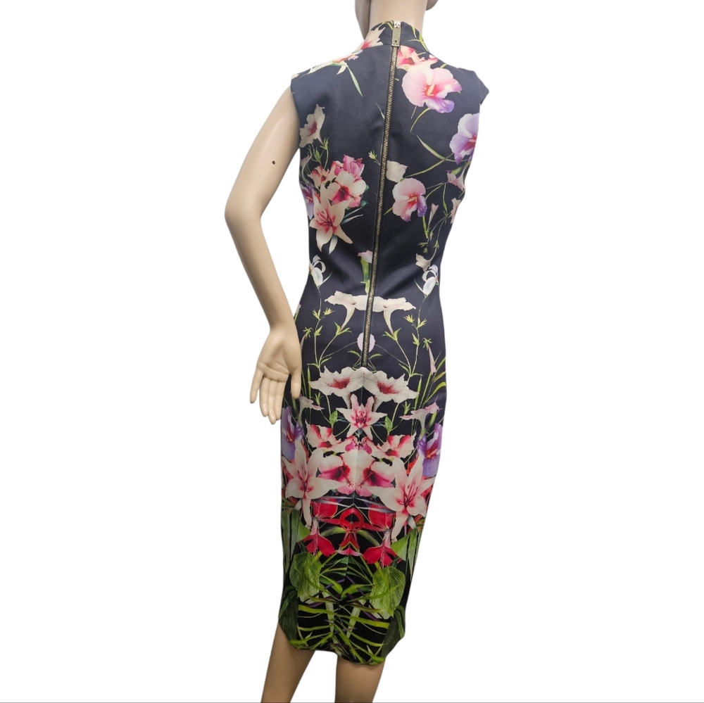 Ted Baker London Jalita Mirrored Tropics Floral Dress Size 2 (US 6) - Picture 8 of 8